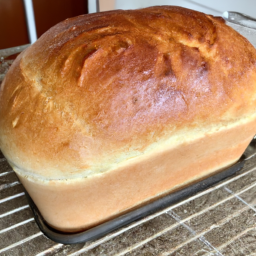 Bread loaf freshly baked out of oven