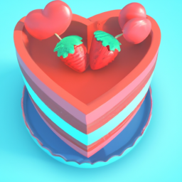 Red Valentine Cake